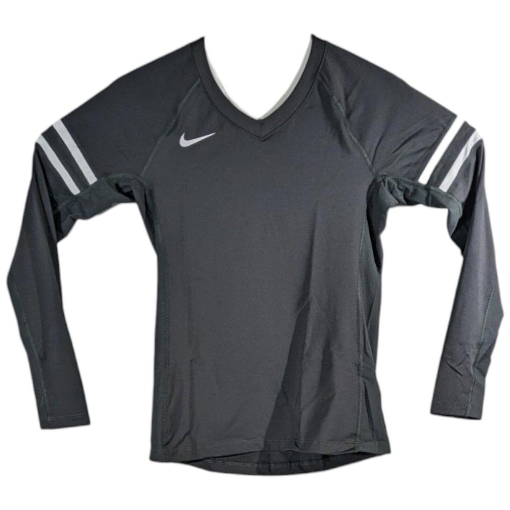 Womens Size Small Long Sleeve Volleyball Tight Fitness Shirt Nike Crossfit Gray